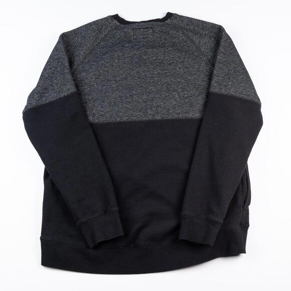 Roots Canada Athletic Goods Colorblock Crewneck Sweatshirt Black Grey Men’s L - Picture 2 of 8